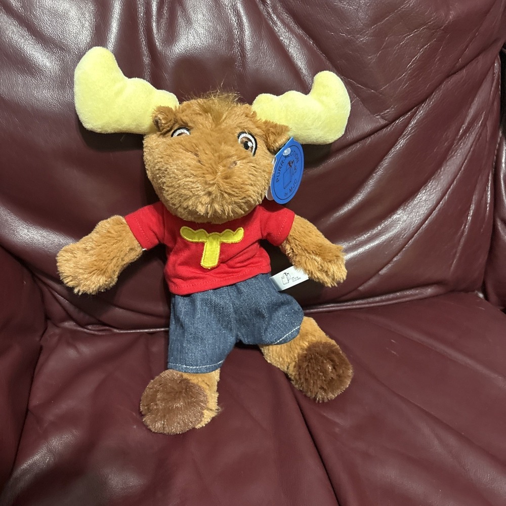 Tommy Moose Plush  Purr-fection‎ MJC 13" Stuffed Clothes Family Fraternity 1992